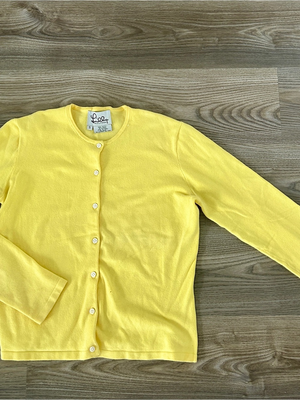 Lilly Pulitzer Vintage Yellow Button-Up Cardigan